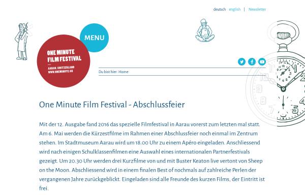 Vorschau von www.oneminute.ch, Film & Videofestival One Minute