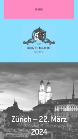 Vorschau der mobilen Webseite www.kurzfilmnacht-tour.ch, Kurzfilmnacht-Tour durch Schweiz