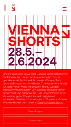 Vorschau der mobilen Webseite www.viennashorts.com, Vienna Independent Shortfilm Festival