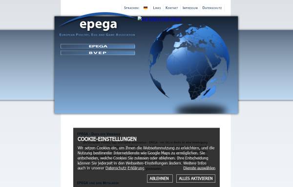 Vorschau von www.epega.org, Vereinigung der Eier-, Wild- und Geflügelwirtschaft e.V.