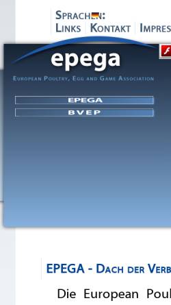 Vorschau der mobilen Webseite www.epega.org, Vereinigung der Eier-, Wild- und Geflügelwirtschaft e.V.