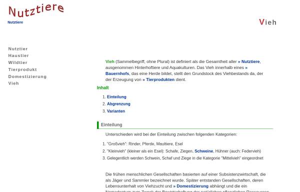 Vorschau von www.vieh-ev.de, Vielfältige Initiative zur Erhaltung alter und gefährdeterHaustierrassen (VIEH)