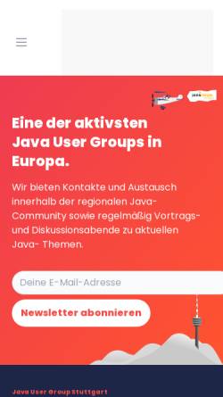 Vorschau der mobilen Webseite www.jugs.de, JUGS - Java User Group Stuttgart
