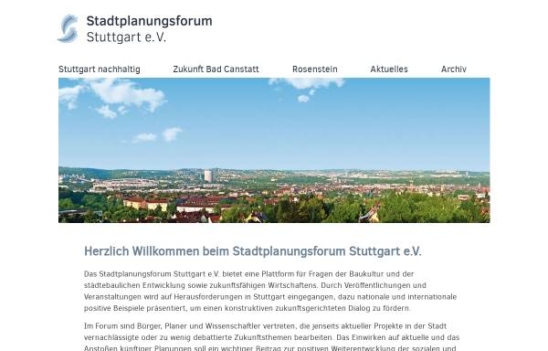 Vorschau von www.stadtplanungsforum.de, Stadtplanungsforum Stuttgart