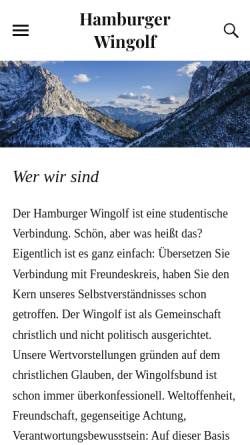Vorschau der mobilen Webseite www.hamburger-wingolf.de, Hamburger Wingolf