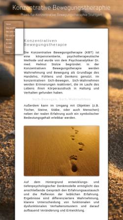 Vorschau der mobilen Webseite www.kbt-stuttgart.de, Konzentrative Bewegungstherapie