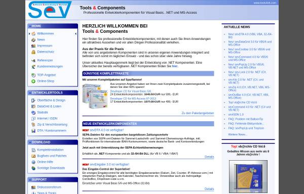 Vorschau von www.tools4vb.com, Tools & Components