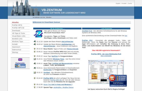 Vorschau von www.vb-zentrum.de, Visual Basic Zentrum