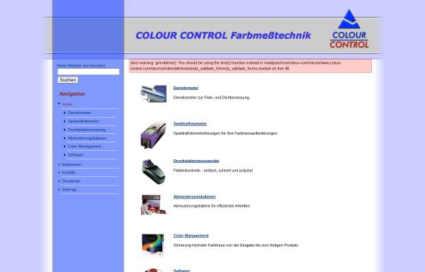 Vorschau von www.colour-control.com, Colour Control GmbH