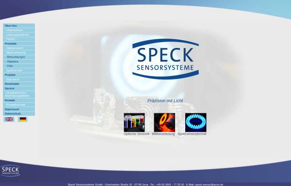 Vorschau von www.optosensoric.de, Uwe Speck Sensorsysteme