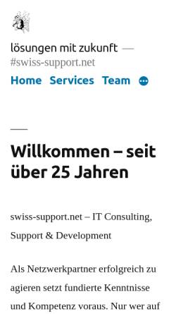 Vorschau der mobilen Webseite swiss-support.net, Swiss-Support.net