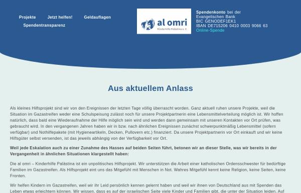 Vorschau von www.alomri-kinderhilfe.de, al omri e.V.