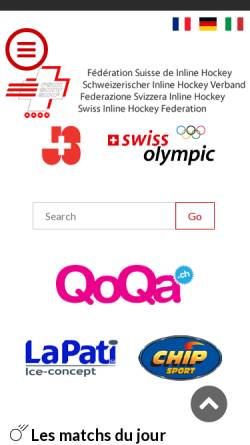 Vorschau der mobilen Webseite inline-hockey.ch, Schweizerischer Inline Hockey Verband