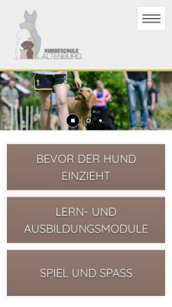 Vorschau der mobilen Webseite www.hundeschule-altenburg.de, Hundeschulen Altenburg