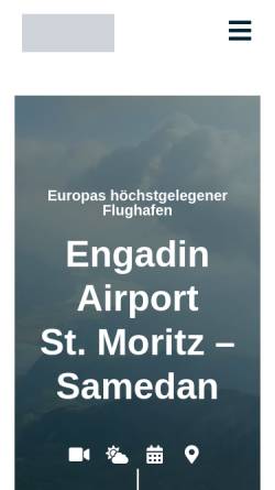 Vorschau der mobilen Webseite www.engadin-airport.ch, LSZS - Airport Samedan