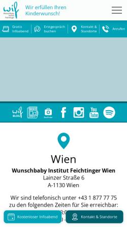 Vorschau der mobilen Webseite www.wunschbaby.at, Wilfried Feichtinger