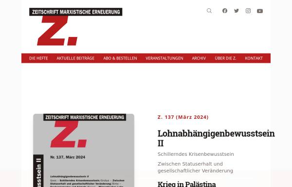 Vorschau von www.zeitschrift-marxistische-erneuerung.de, Z, Zeitschrift Marxistische Erneuerung