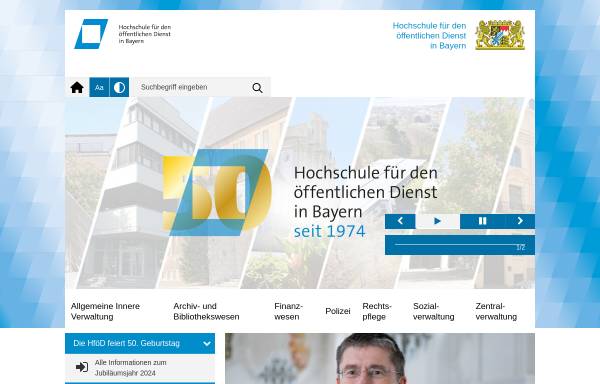 Vorschau von www.fhvr.bayern.de, Hochschule für den öffentlichen Dienst in Bayern
