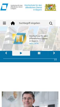 Vorschau der mobilen Webseite www.fhvr.bayern.de, Hochschule für den öffentlichen Dienst in Bayern