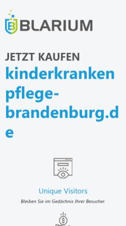 Vorschau der mobilen Webseite www.kinderkrankenpflege-brandenburg.de, Kinderkrankenpflege Brandenburg