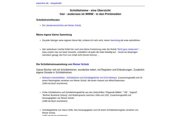 Vorschau von www.brix.de, Brix Schüttelreime