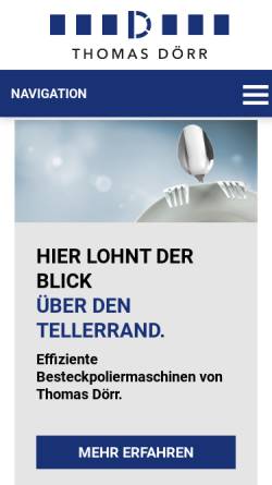 Vorschau der mobilen Webseite www.t-td.de, Thomas Dörr - Besteck- und Küchensysteme