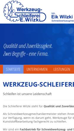 Vorschau der mobilen Webseite www.schleiferei-wilzki.de, Schleiferei Eberhard Wilzki