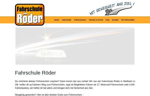 Vorschau von www.fahrschule-roeder.de, Fahrschule Röder