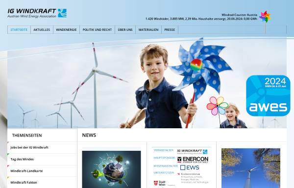 Vorschau von www.igwindkraft.at, Interessengemeinschaft Windkraft - Austrian Wind Energy Association