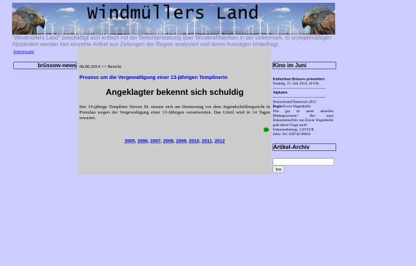 Vorschau von windmuellers-land.de, Windmüllers Land