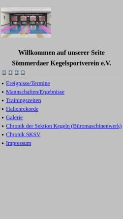 Vorschau der mobilen Webseite www.soemmerdaer-kegelsportverein.de, Sömmerdaer Kegelsportverein e.V.