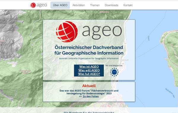 Vorschau von www.ageo.at, Ageo-Österreichischer Dachverband für Geographische Information