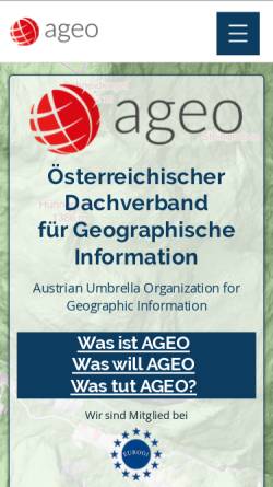 Vorschau der mobilen Webseite www.ageo.at, Ageo-Österreichischer Dachverband für Geographische Information
