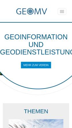Vorschau der mobilen Webseite www.geomv.de, GeoMV - Geoinformationswirtschaft Mecklenburg-Vorpommern e.V.