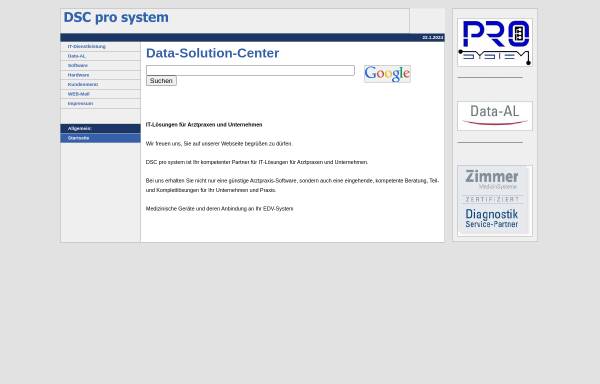 Vorschau von www.prosystem.info, Pro System