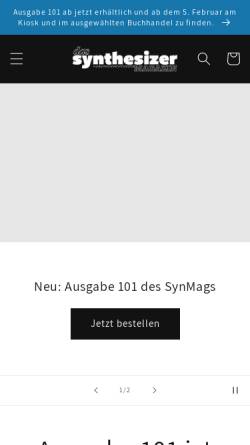 Vorschau der mobilen Webseite www.synthesizer-magazin.de, Synthesizer-Magazin