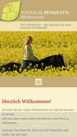 Vorschau der mobilen Webseite www.penquitt.de, Hof Hohenholz