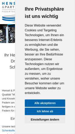 Vorschau der mobilen Webseite www.henselundpartner.com, Hensel & Partner GmbH