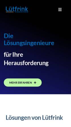 Vorschau der mobilen Webseite www.luetfrink.de, Lütfrink Technische Federn
