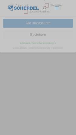 Vorschau der mobilen Webseite www.scherdel.de, Scherdel GmbH