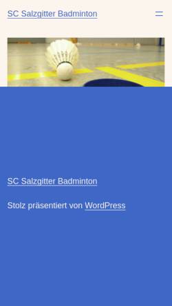 Vorschau der mobilen Webseite www.sportclub-salzgitter.de, SC Salzgitter Abt. Badminton