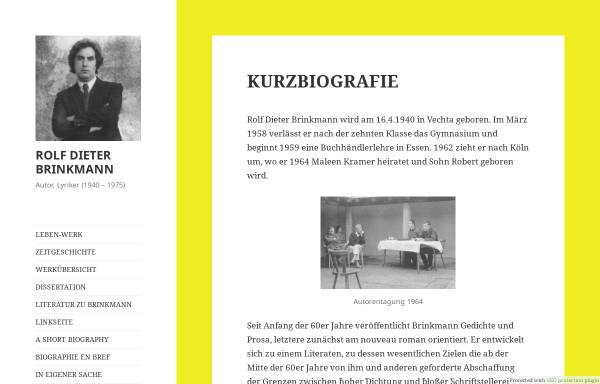 Vorschau von brinkmann-literatur.de, Rolf Dieter Brinkmann - Website