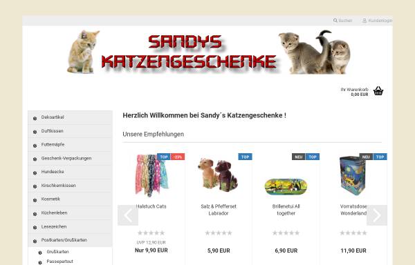 Vorschau von www.sandys-katzengeschenke.de, Sandys-Katzengeschenke