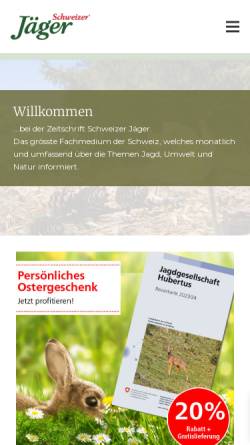 Vorschau der mobilen Webseite schweizerjaeger.ch, Schweizer Jäger