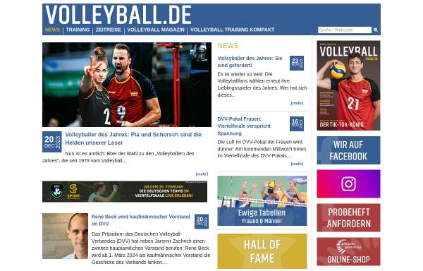 Vorschau von volleyball.de, Das Volleyballportal