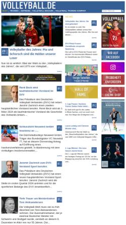 Vorschau der mobilen Webseite volleyball.de, Das Volleyballportal