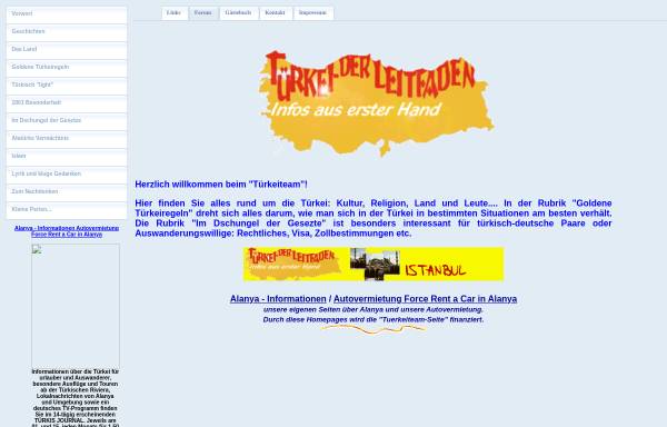 Vorschau von www.tuerkeiteam.de, Türkei - der Leitfaden
