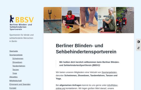Vorschau von www.bbsv-online.org, Berliner Blinden- und Sehbehindertensportverein von 1928 e.V.