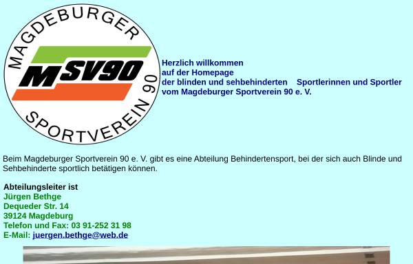 Vorschau von www.blindensport-md.de, Magdeburger Sportverein 90 e. V.