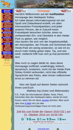 Vorschau der mobilen Webseite www.mathias-arp.de, Informationsportal zum Heide-Park Soltau